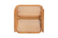bali & pari Cambridge Natural Rattan Armchair - Handcrafted Lounge Chair with Cushion, Rounded Frame with Cane Woven Panels, Accent Seating for Living Room or Sunroom FredCo