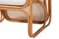 bali & pari Cambridge Natural Rattan Armchair - Handcrafted Lounge Chair with Cushion, Rounded Frame with Cane Woven Panels, Accent Seating for Living Room or Sunroom FredCo