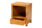 bali & pari Camira Modern and Contemporary Natural Light Mappa Burl Wood 1-Drawer Nightstand FredCo