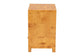 bali & pari Camira Modern and Contemporary Natural Light Mappa Burl Wood 1-Drawer Nightstand FredCo