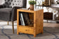 bali & pari Camira Modern and Contemporary Natural Light Mappa Burl Wood 1-Drawer Nightstand FredCo