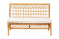 bali & pari Capella Modern Bohemian Honey Rattan Dining Bench FredCo