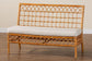 bali & pari Capella Modern Bohemian Honey Rattan Dining Bench FredCo