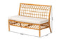 bali & pari Capella Modern Bohemian Honey Rattan Dining Bench FredCo