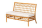 bali & pari Capella Modern Bohemian Honey Rattan Dining Bench FredCo