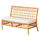 bali & pari Capella Modern Bohemian Honey Rattan Dining Bench FredCo