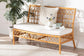 bali & pari Capella Modern Bohemian Honey Rattan Dining Bench FredCo