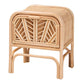bali & pari Carabella Bohemian Natural Rattan 1-Drawer Nightstand FredCo