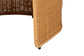 bali & pari Carina Natural Rattan Barrel Dining Chair - Handwoven Wicker Accent Chair with Curved Backrest and Removable Cushion, Coastal Boho Kitchen or Dining Room Seating FredCo