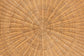 bali & pari Caroline Round Natural Rattan Coffee Table - Handwoven Wicker Drum Shape Accent Table for Living Room or Sunroom, Light Honey FredCo