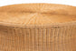 bali & pari Caroline Round Natural Rattan Coffee Table - Handwoven Wicker Drum Shape Accent Table for Living Room or Sunroom, Light Honey FredCo