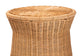 bali & pari Caroline Round Natural Rattan End Table - Handwoven Wicker Drum Shape Accent Table for Living Room or Sunroom, Light Honey FredCo