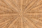bali & pari Caroline Round Natural Rattan End Table - Handwoven Wicker Drum Shape Accent Table for Living Room or Sunroom, Light Honey FredCo