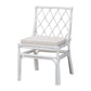 bali & pari Carwyn Bohemian White Rattan Dining Chair FredCo