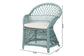 bali & pari Casilda Bohemian Light Blue Braided Rattan Arm Chair FredCo