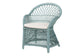 bali & pari Casilda Bohemian Light Blue Braided Rattan Arm Chair FredCo