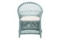 bali & pari Casilda Bohemian Light Blue Braided Rattan Arm Chair FredCo