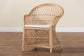 bali & pari Casilda Bohemian Natural Braided Rattan Arm Chair FredCo