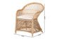 bali & pari Casilda Bohemian Natural Braided Rattan Arm Chair FredCo