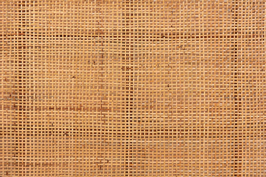 bali & pari Caspia Bohemian Natural Rattan and Mahogany Wood Queen Size Headboard FredCo