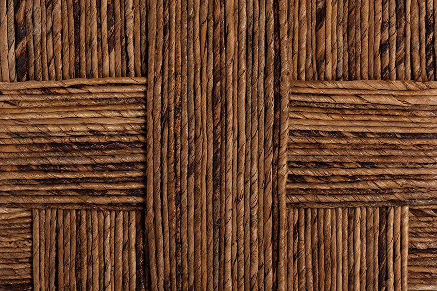 bali & pari Chabela Handwoven Seagrass Dining Chair Set of 2- Solid Mango Wood Frame with Woven Seat and Backrest, Rustic Boho Style Kitchen or Dining Room Seating, Brown FredCo
