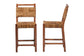 bali & pari Chabela Seagrass Counter Stool Set of 2 - Solid Mango Wood Frame with Woven Seat and Backrest, Rustic Boho Style Dining or Kitchen Island Seating, Brown FredCo