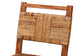 bali & pari Chabela Seagrass Counter Stool Set of 2 - Solid Mango Wood Frame with Woven Seat and Backrest, Rustic Boho Style Dining or Kitchen Island Seating, Brown FredCo