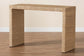 bali & pari Colandra Modern Bohemian Natural Brown Seagrass and Wood Console Table FredCo