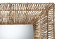 bali & pari Collice Modern Bohemian Metal and Natural Brown Seagrass Accent Wall Mirror FredCo