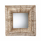 bali & pari Collice Modern Bohemian Metal and Natural Brown Seagrass Accent Wall Mirror FredCo