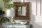 bali & pari Collice Modern Bohemian Metal and Natural Brown Seagrass Accent Wall Mirror FredCo