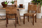 bali & pari Cordoba Bohemian Natural Seagrass and Mahogany Wood 2-Piece Dining Chair FredCo