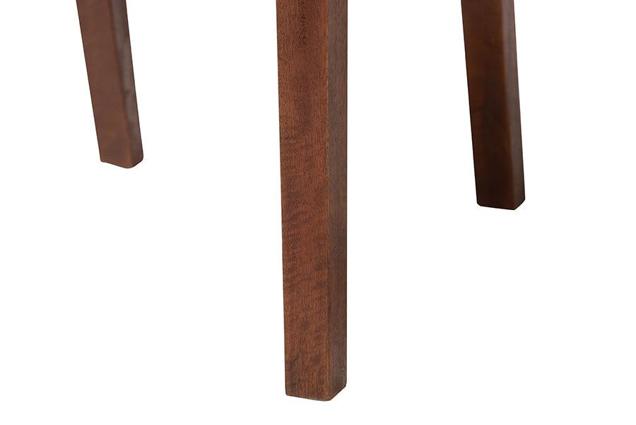 bali & pari Cordoba Bohemian Natural Seagrass and Mahogany Wood 2-Piece Dining Chair FredCo
