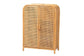 bali & pari Curacao Modern Bohemian Light Honey Rattan 2-Door Storage Cabinet FredCo