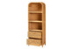 bali & pari Curacao Modern Bohemian Light Honey Rattan 2-Drawer Bookcase FredCo