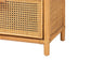 bali & pari Curacao Modern Bohemian Light Honey Rattan 2-Drawer Bookcase FredCo