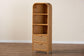 bali & pari Curacao Modern Bohemian Light Honey Rattan 2-Drawer Bookcase FredCo