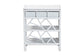 bali & pari Daina Natural Rattan Nightstand with Drawer and Open Shelves- Coastal Bedside Table with Geometric Design, White FredCo