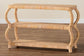 bali & pari Dalida Bohemian Natural Rattan 3-Tier Console Table FredCo