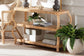 bali & pari Dalida Bohemian Natural Rattan 3-Tier Console Table FredCo
