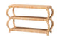 bali & pari Dalida Bohemian Natural Rattan 3-Tier Console Table FredCo