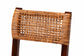bali & pari Dameka Bohemian Light Honey Rattan and Dark Brown Wood Dining Chair FredCo