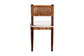 bali & pari Dameka Bohemian Light Honey Rattan and Dark Brown Wood Dining Chair FredCo