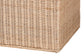bali & pari Damita Scallop Natural Rattan Chest with Lift-top Lid - Coastal Boho Style Storage Bench for Bedroom, Entryway, or Living Room Organization FredCo