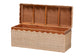 bali & pari Damita Scallop Natural Rattan Chest with Lift-top Lid - Coastal Boho Style Storage Bench for Bedroom, Entryway, or Living Room Organization FredCo