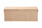 bali & pari Damita Scallop Natural Rattan Chest with Lift-top Lid - Coastal Boho Style Storage Bench for Bedroom, Entryway, or Living Room Organization FredCo
