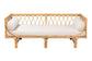 bali & pari Davida Modern Bohemian Natural Brown Rattan Daybed FredCo