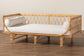bali & pari Davida Modern Bohemian Natural Brown Rattan Daybed FredCo