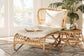 bali & pari Delara Modern Bohemian Natural Brown Rattan Chaise FredCo