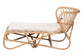 bali & pari Delara Modern Bohemian Natural Brown Rattan Chaise FredCo